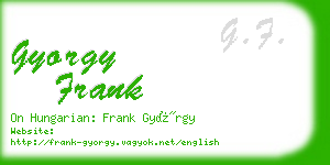 gyorgy frank business card